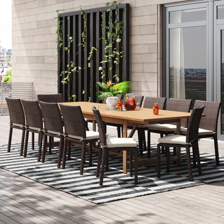 Lark Manor Alyisa 12 Person Rectangular Outdoor Dining Set with